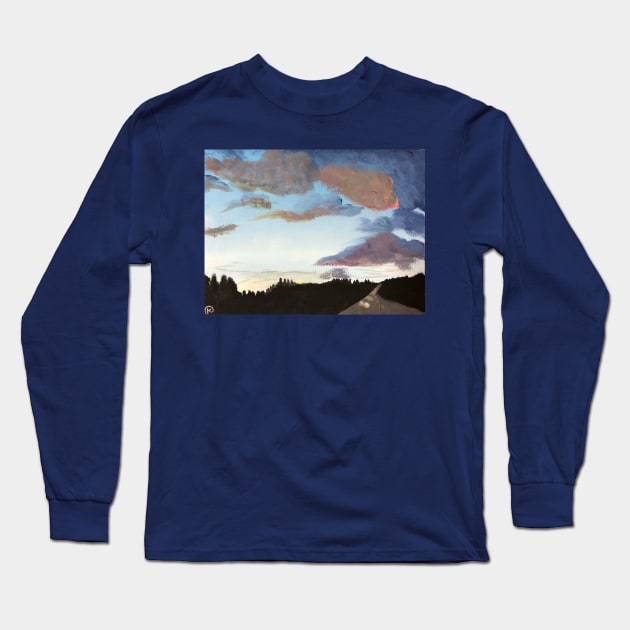 On The Road Agin Long Sleeve T-Shirt by Kbpaintingprints